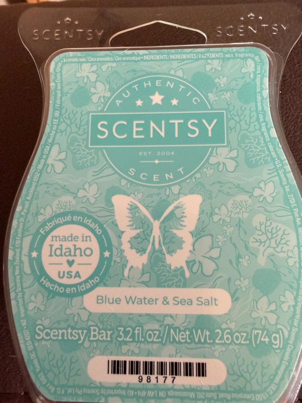 Scentsy Blue Water & Sea Salt Wax